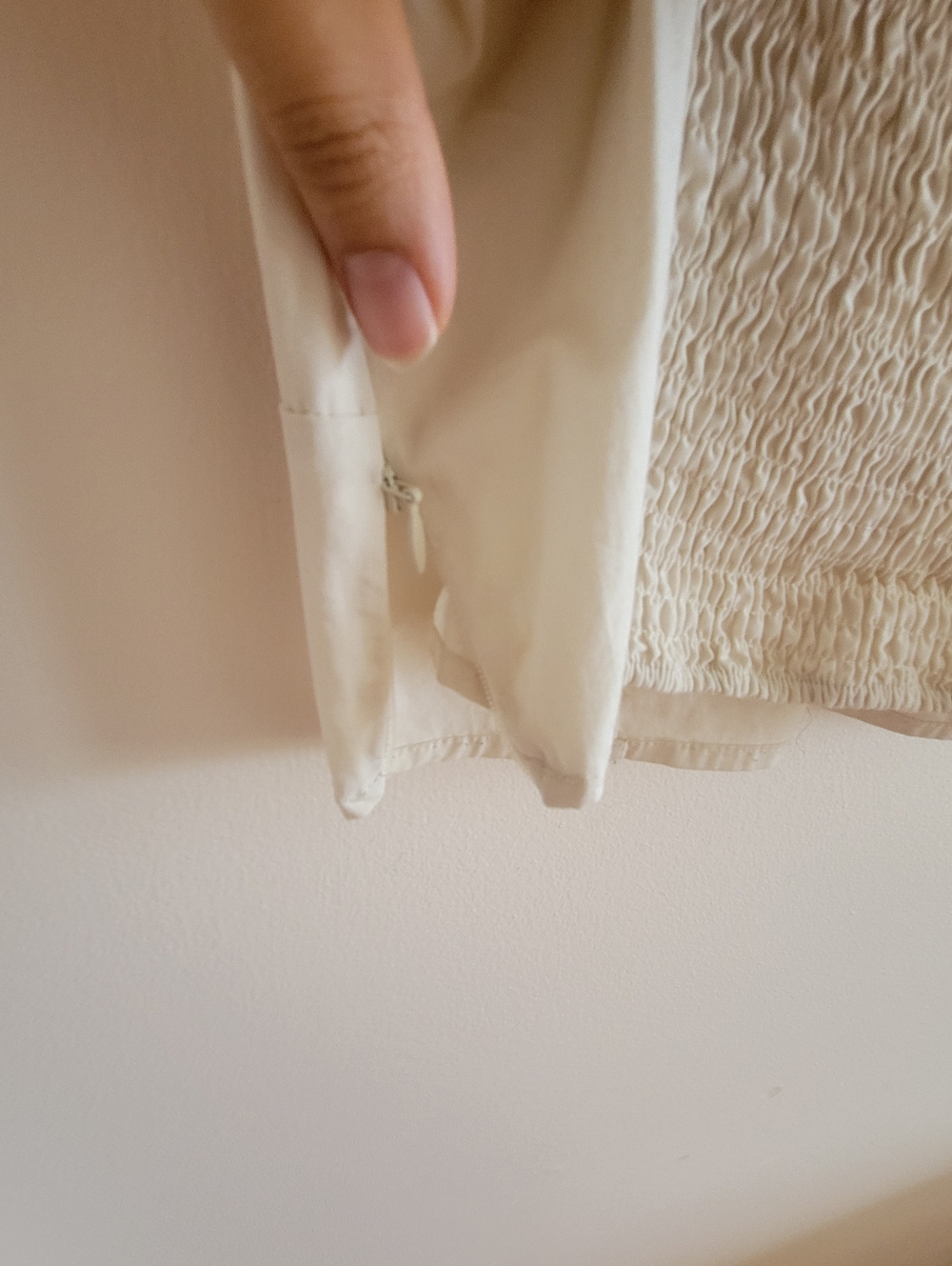 VERO MODA Cream Sweetheart Tie-Knot Blouse Top - Picture 8 of 8